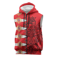 Polish-Lithuanian Commonwealth Sleeveless Zip Hoodie White Eagle Vytis Dual Heraldic