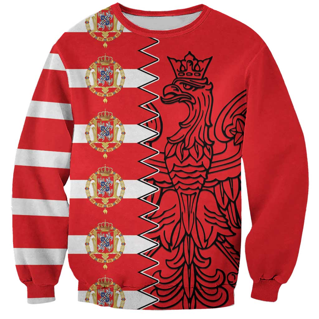 Polish-Lithuanian Commonwealth Sweatshirt White Eagle Vytis Dual Heraldic