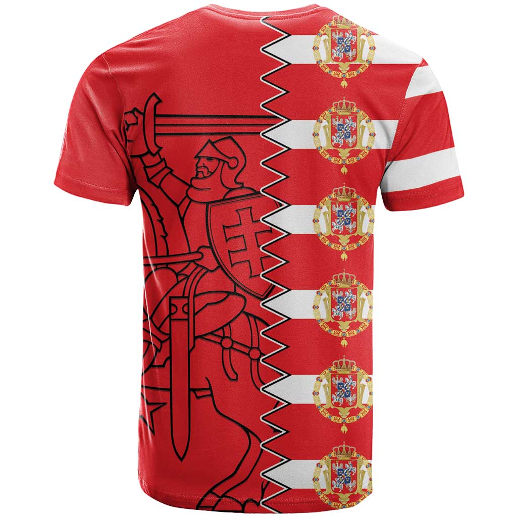 Polish-Lithuanian Commonwealth T Shirt White Eagle Vytis Dual Heraldic