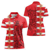 Polish-Lithuanian Commonwealth Women Polo Shirt White Eagle Vytis Dual Heraldic