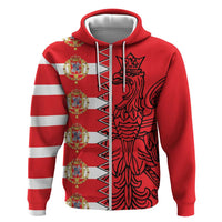 Polish-Lithuanian Commonwealth Zip Hoodie White Eagle Vytis Dual Heraldic