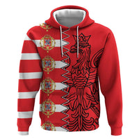 Polish-Lithuanian Commonwealth Zip Hoodie White Eagle Vytis Dual Heraldic