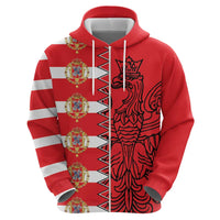 Polish-Lithuanian Commonwealth Zip Hoodie White Eagle Vytis Dual Heraldic