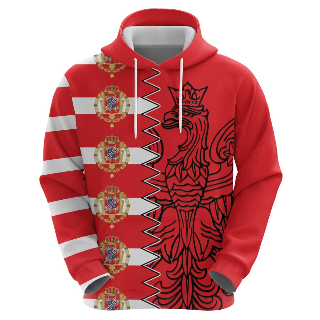Polish-Lithuanian Commonwealth Zip Hoodie White Eagle Vytis Dual Heraldic