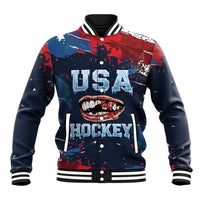 USA Ice Hockey 2026 Champions Custom Baseball Jacket Legend Golden Toothless