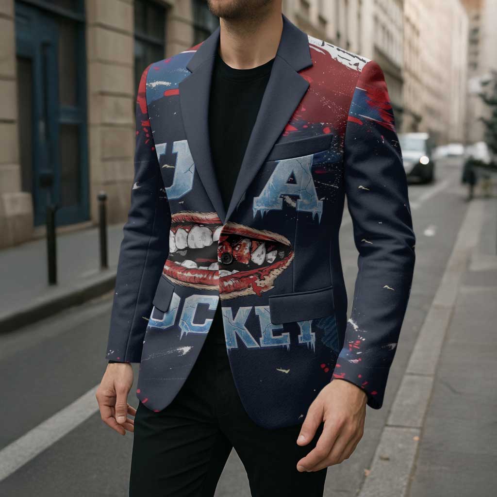 USA Ice Hockey 2026 Champions Custom Blazer Legend Golden Toothless