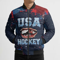 USA Ice Hockey 2026 Champions Custom Bomber Puffer Jacket Legend Golden Toothless