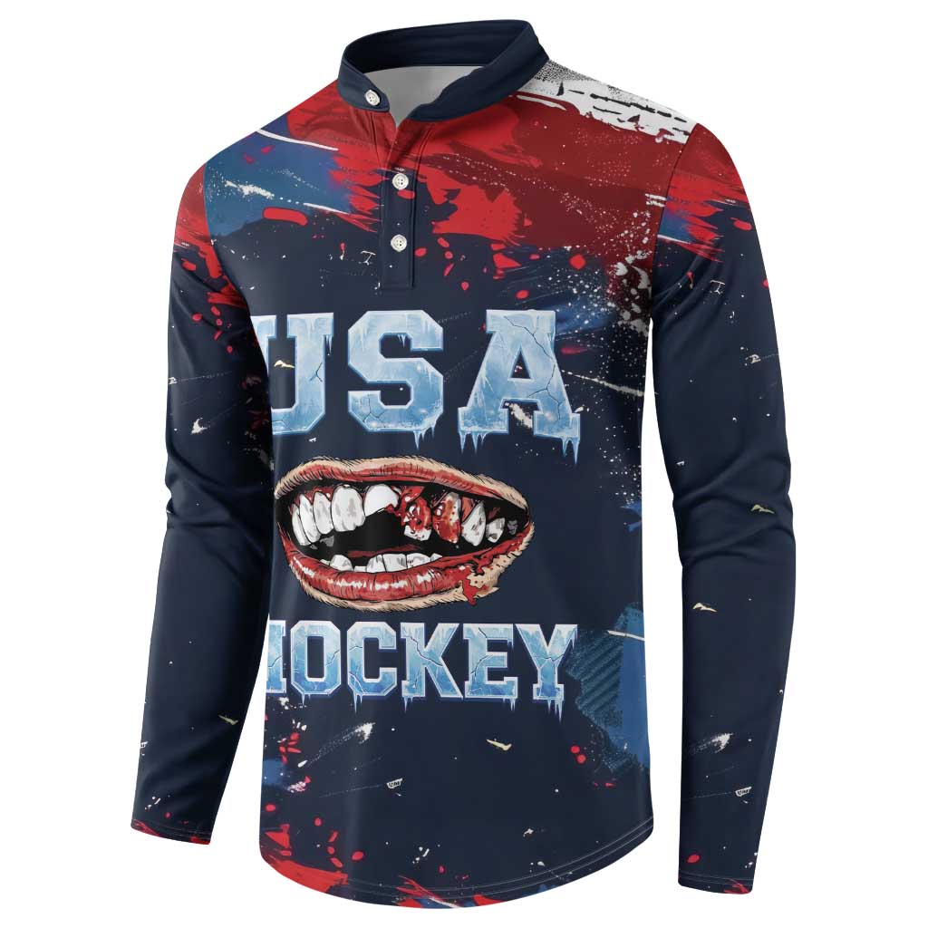USA Ice Hockey 2026 Champions Custom Button Sweatshirt Legend Golden Toothless