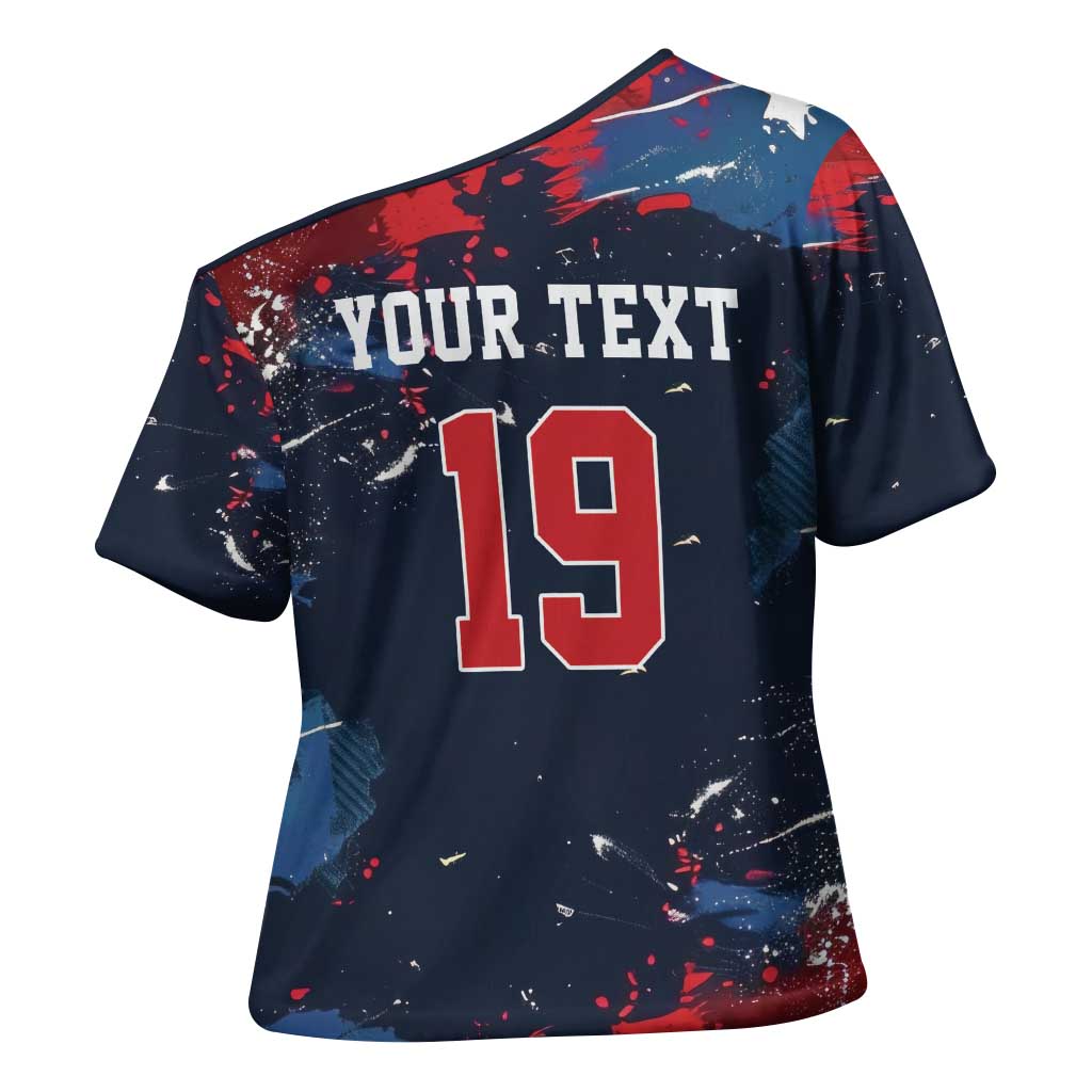 USA Ice Hockey 2026 Champions Custom Cross Shoulder Shirt Legend Golden Toothless