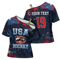 USA Ice Hockey 2026 Champions Custom Cross Shoulder Shirt Legend Golden Toothless