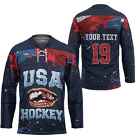 USA Ice Hockey 2026 Champions Custom Hockey Jersey Legend Golden Toothless