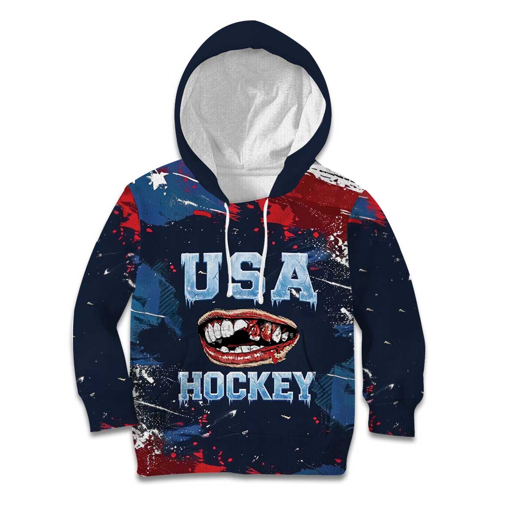 USA Ice Hockey 2026 Champions Custom Kid Hoodie Legend Golden Toothless