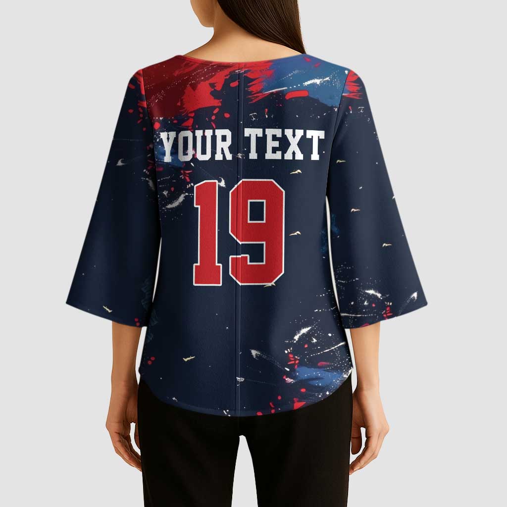 USA Ice Hockey 2026 Champions Custom Kimono Sleeve Blouse Legend Golden Toothless