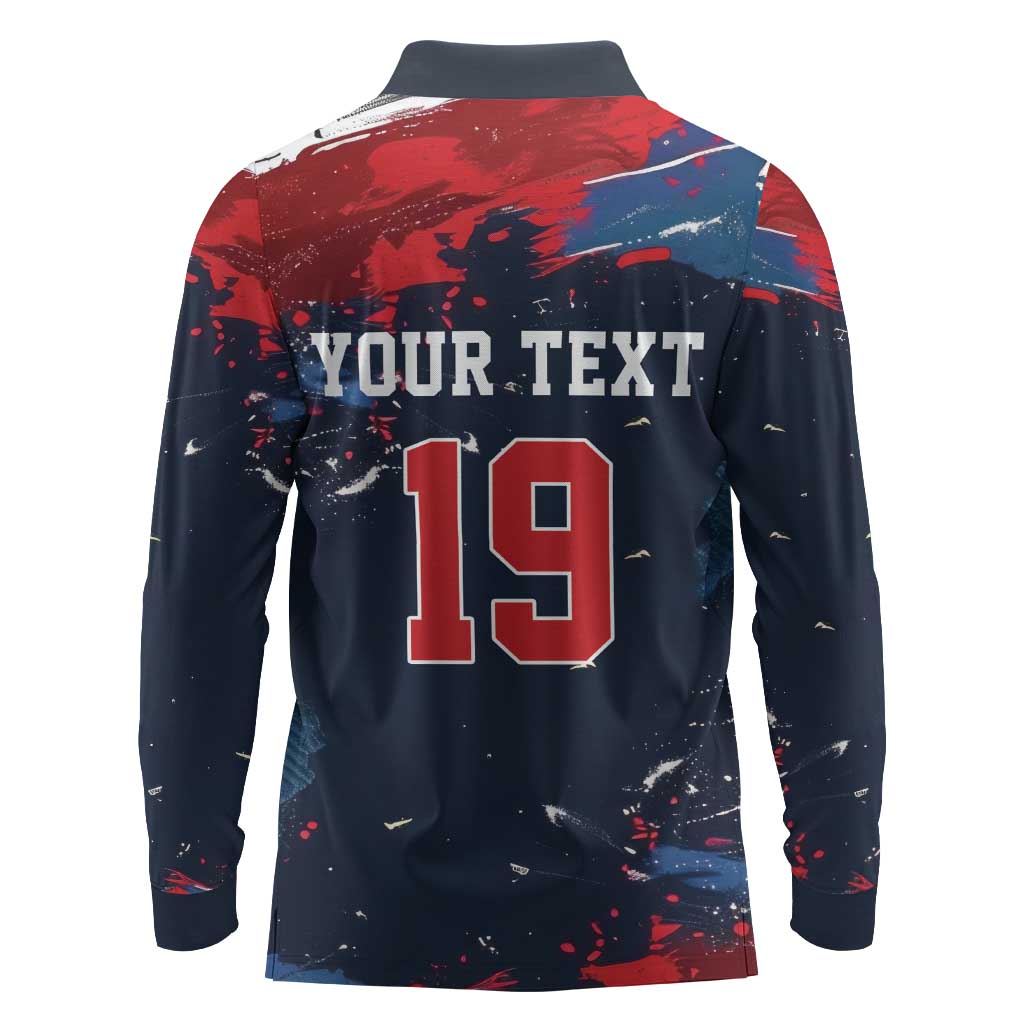 USA Ice Hockey 2026 Champions Custom Long Sleeve Polo Shirt Legend Golden Toothless