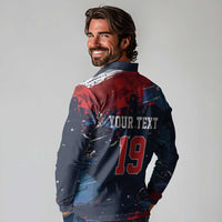 USA Ice Hockey 2026 Champions Custom Long Sleeve Polo Shirt Legend Golden Toothless
