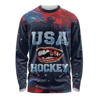 USA Ice Hockey 2026 Champions Custom Long Sleeve Shirt Legend Golden Toothless