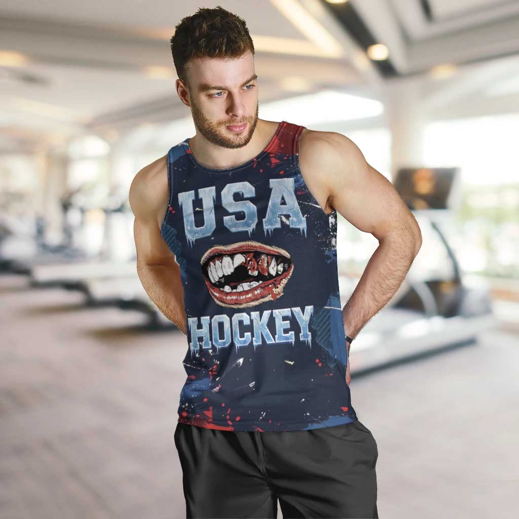 USA Ice Hockey 2026 Champions Custom Men Tank Top Legend Golden Toothless