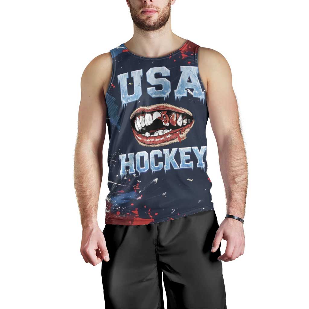USA Ice Hockey 2026 Champions Custom Men Tank Top Legend Golden Toothless