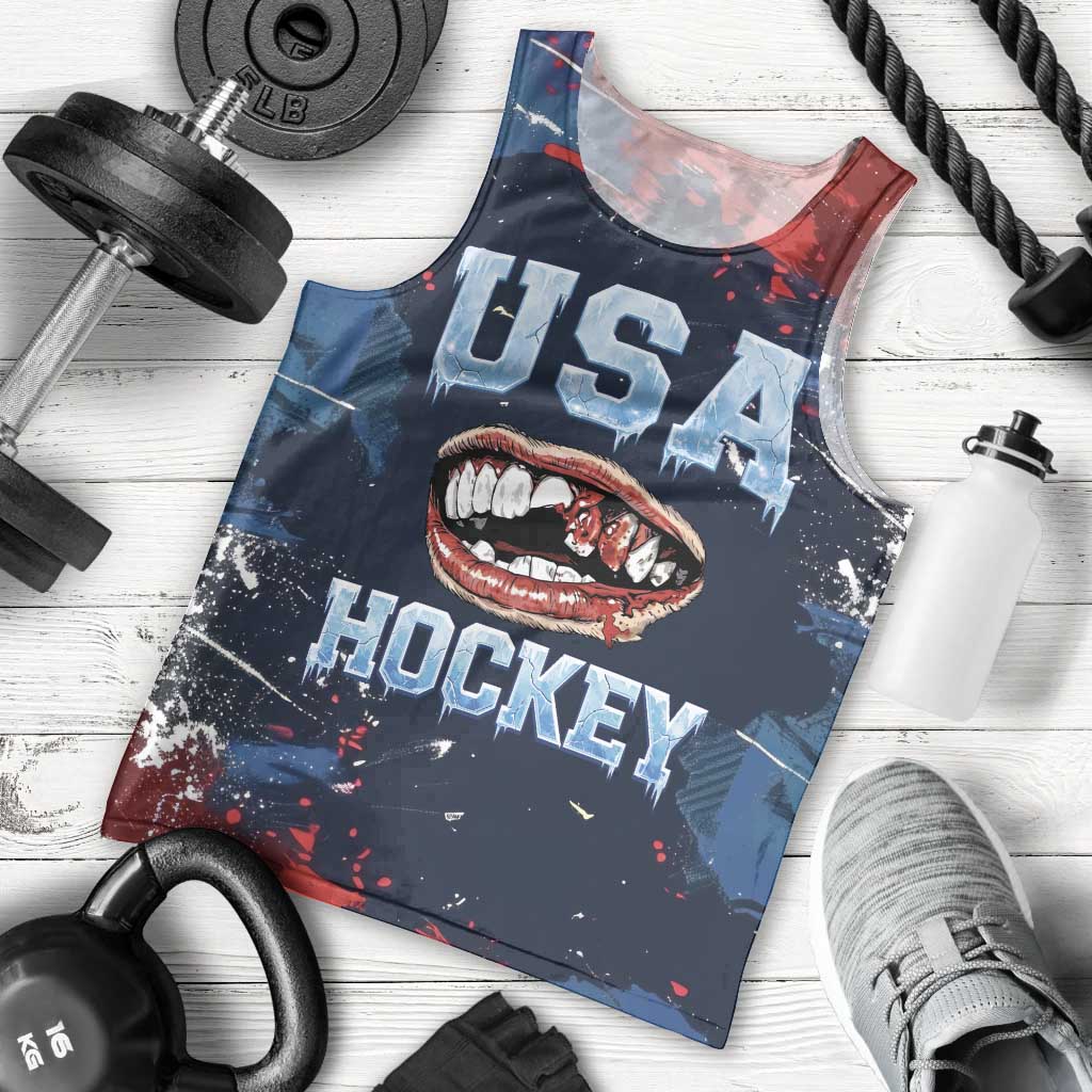 USA Ice Hockey 2026 Champions Custom Men Tank Top Legend Golden Toothless