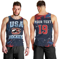 USA Ice Hockey 2026 Champions Custom Men Tank Top Legend Golden Toothless