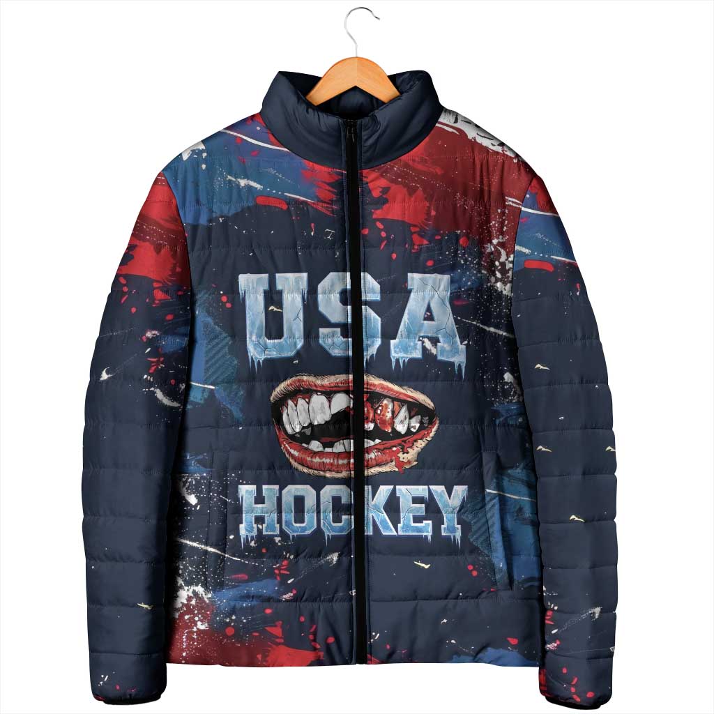 USA Ice Hockey 2026 Champions Custom Padded Jacket Legend Golden Toothless