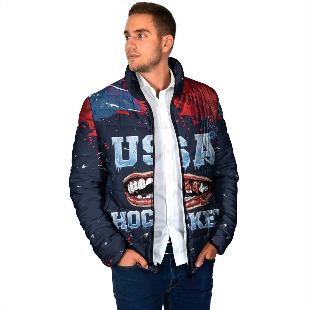 USA Ice Hockey 2026 Champions Custom Padded Jacket Legend Golden Toothless