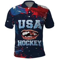 USA Ice Hockey 2026 Champions Custom Polo Shirt Legend Golden Toothless