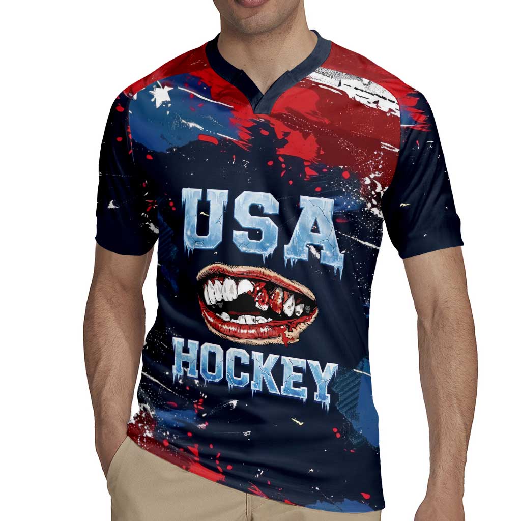 USA Ice Hockey 2026 Champions Custom Rugby Jersey Legend Golden Toothless