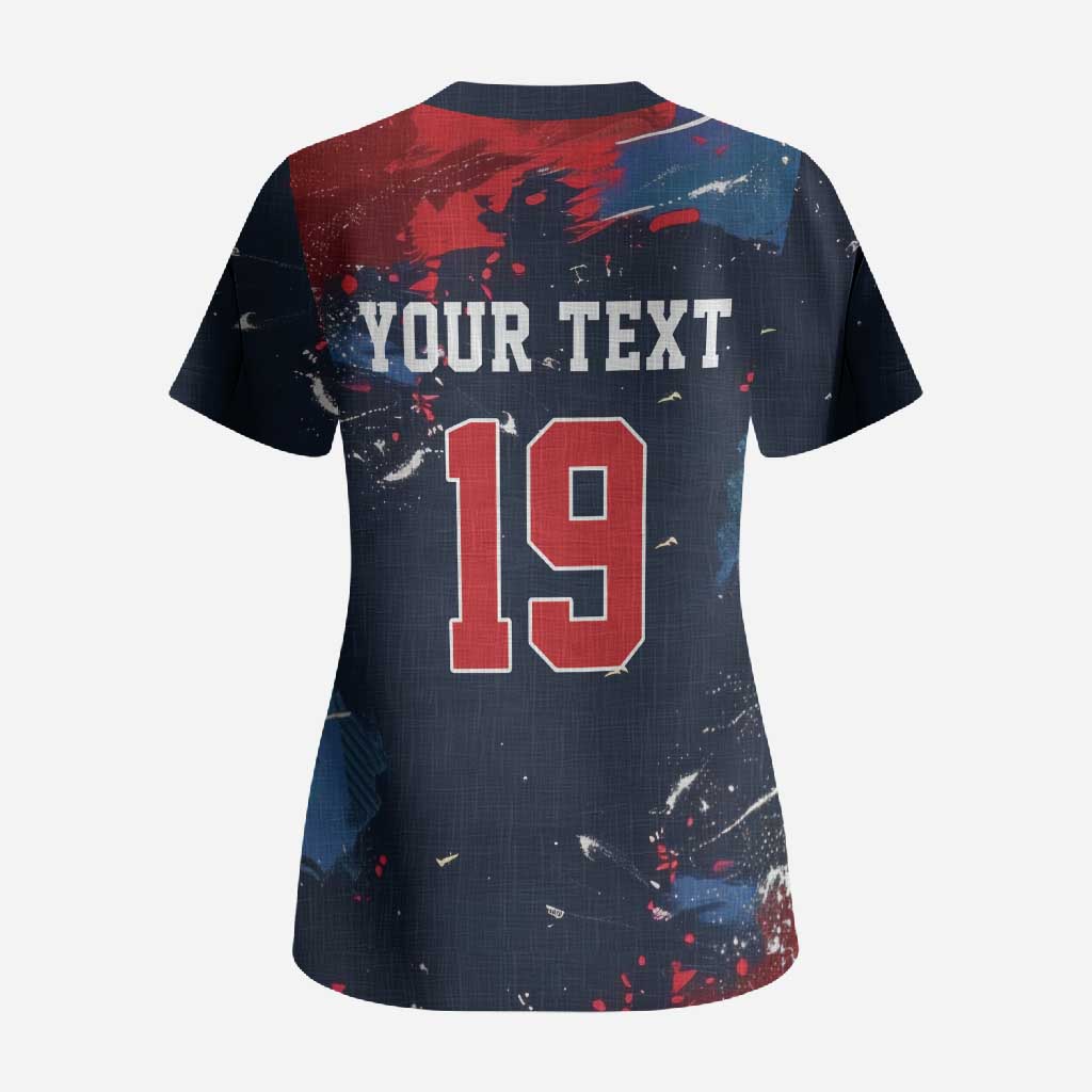 USA Ice Hockey 2026 Champions Custom Scrub Top Legend Golden Toothless