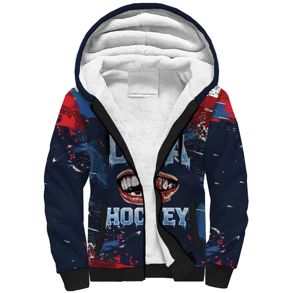 USA Ice Hockey 2026 Champions Custom Sherpa Hoodie Legend Golden Toothless