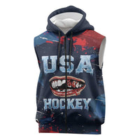 USA Ice Hockey 2026 Champions Custom Sleeveless Zip Hoodie Legend Golden Toothless
