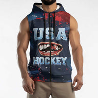 USA Ice Hockey 2026 Champions Custom Sleeveless Zip Hoodie Legend Golden Toothless