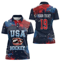 USA Ice Hockey 2026 Champions Custom Women Polo Shirt Legend Golden Toothless