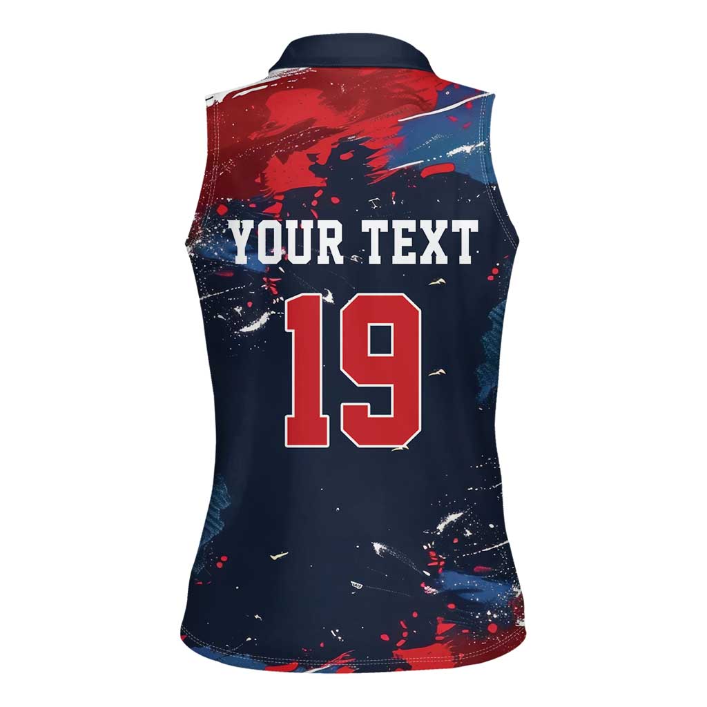 USA Ice Hockey 2026 Champions Custom Women Sleeveless Polo Shirt Legend Golden Toothless