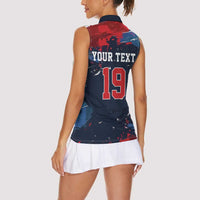 USA Ice Hockey 2026 Champions Custom Women Sleeveless Polo Shirt Legend Golden Toothless
