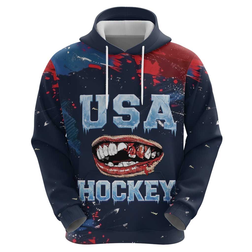 USA Ice Hockey 2026 Champions Custom Zip Hoodie Legend Golden Toothless