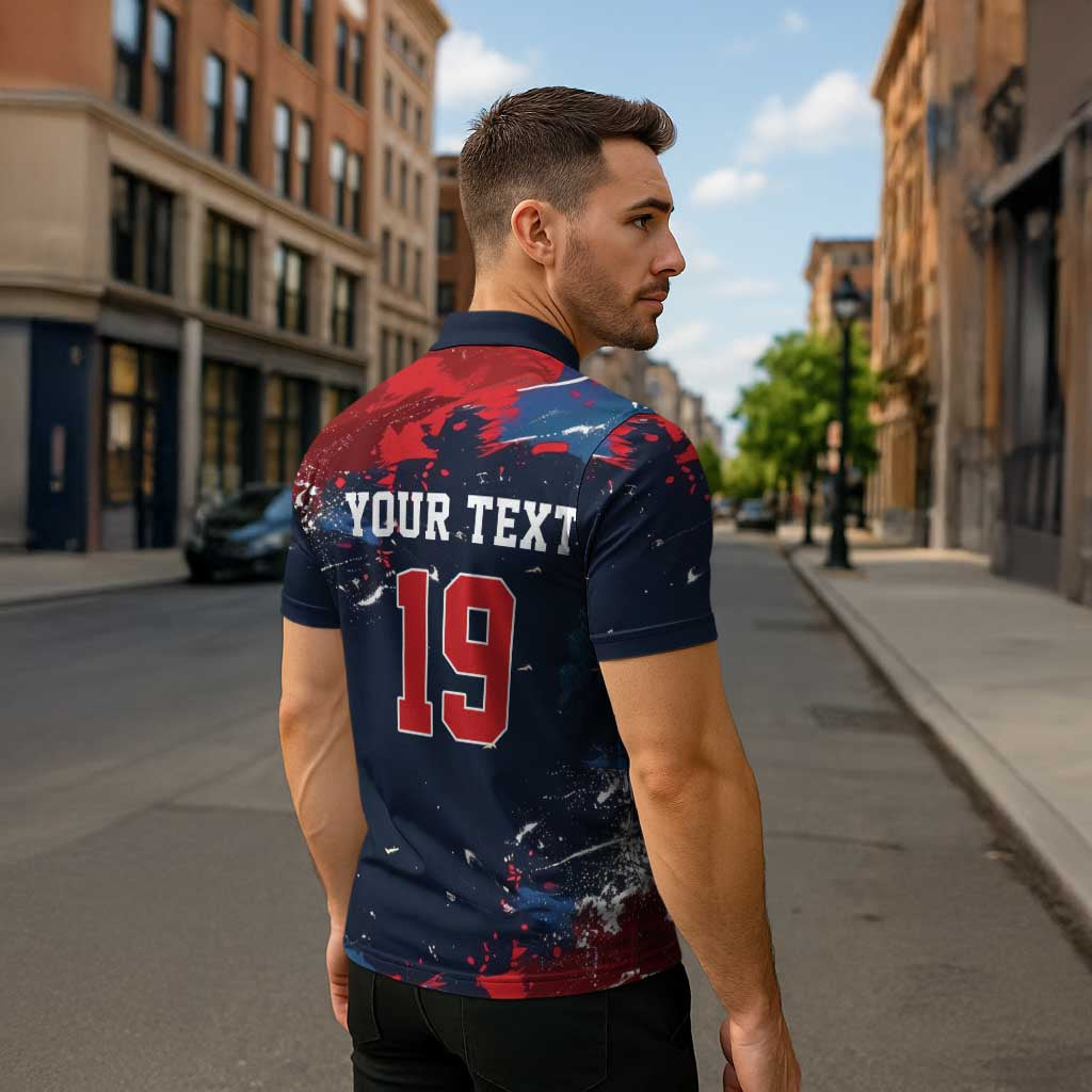 USA Ice Hockey 2026 Champions Custom Zipper Polo Shirt Legend Golden Toothless