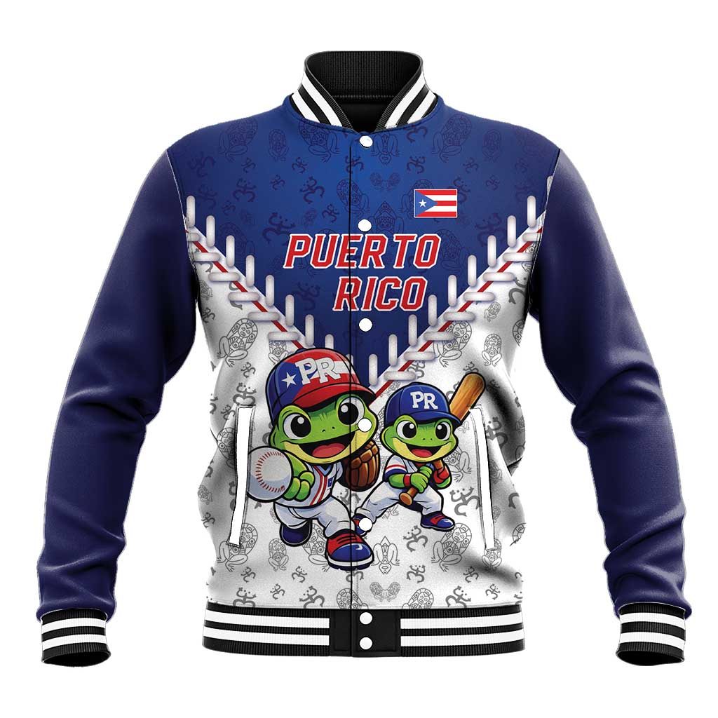 Puerto Rico Baseball Custom Baseball Jacket Boricua Coquí Baseball Mascot