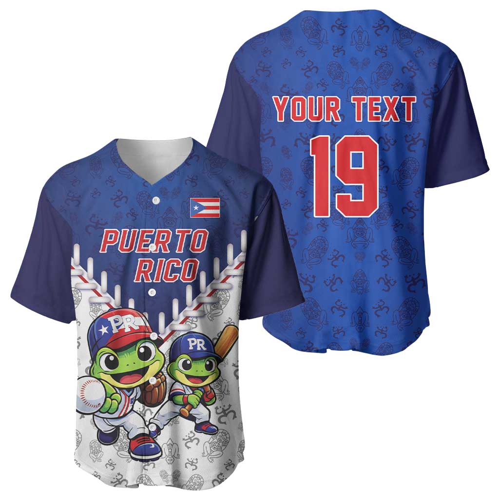 Puerto Rico Baseball Custom Baseball Jersey Boricua Coquí Baseball Mascot