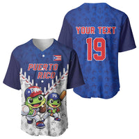 Puerto Rico Baseball Custom Baseball Jersey Boricua Coquí Baseball Mascot