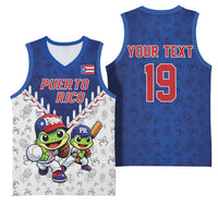 Puerto Rico Baseball Custom Basketball Jersey Boricua Coquí Baseball Mascot