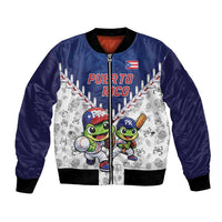 Puerto Rico Baseball Custom Bomber Jacket Boricua Coquí Baseball Mascot