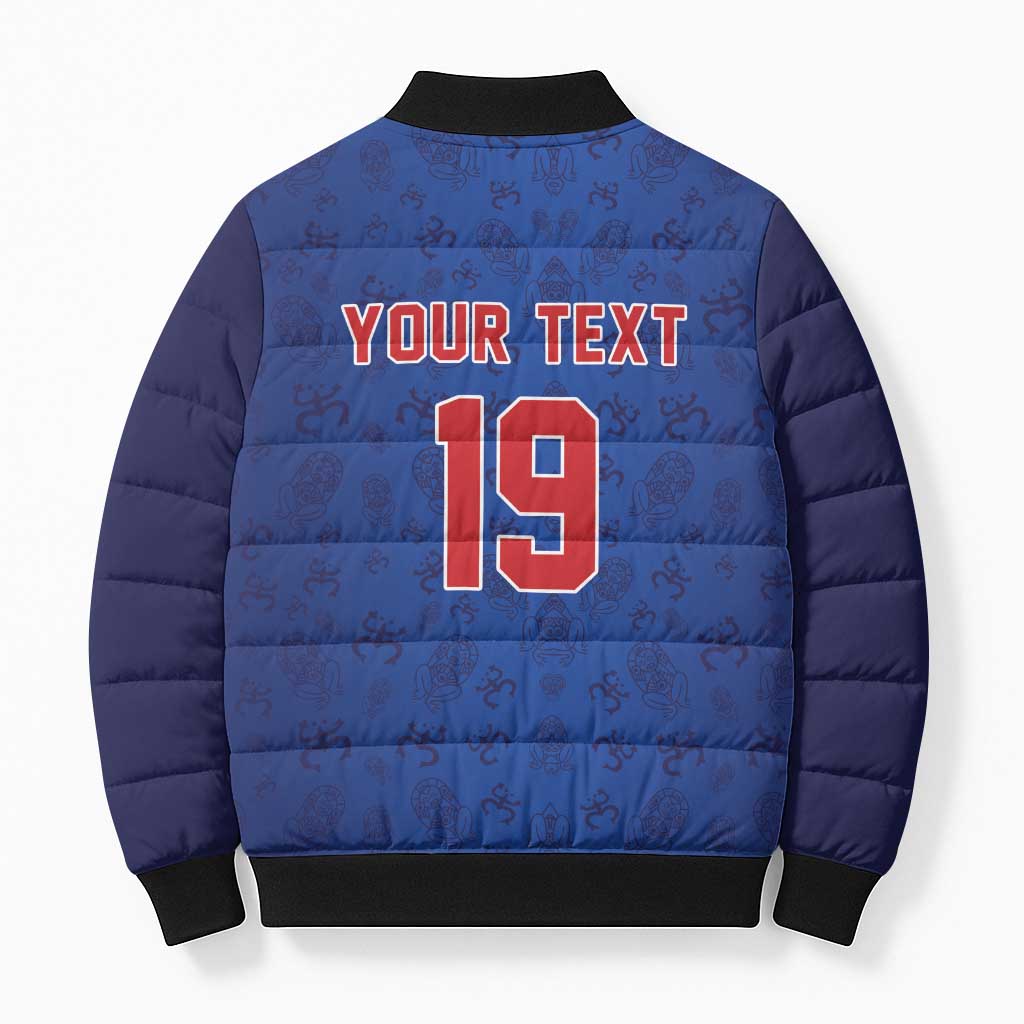 Puerto Rico Baseball Custom Bomber Puffer Jacket Boricua Coquí Baseball Mascot