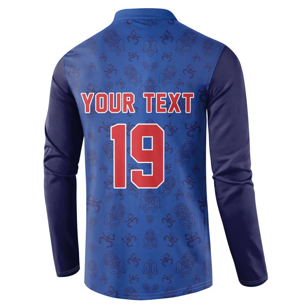 Puerto Rico Baseball Custom Button Sweatshirt Boricua Coquí Baseball Mascot