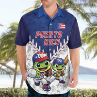 Puerto Rico Baseball Custom Hawaiian Shirt Boricua Coquí Baseball Mascot