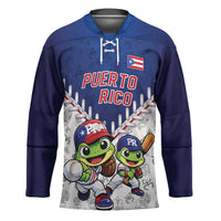 Puerto Rico Baseball Custom Hockey Jersey Boricua Coquí Baseball Mascot