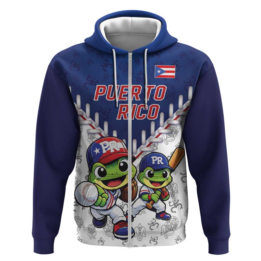 Puerto Rico Baseball Custom Hoodie Boricua Coquí Baseball Mascot