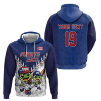 Puerto Rico Baseball Custom Hoodie Boricua Coquí Baseball Mascot