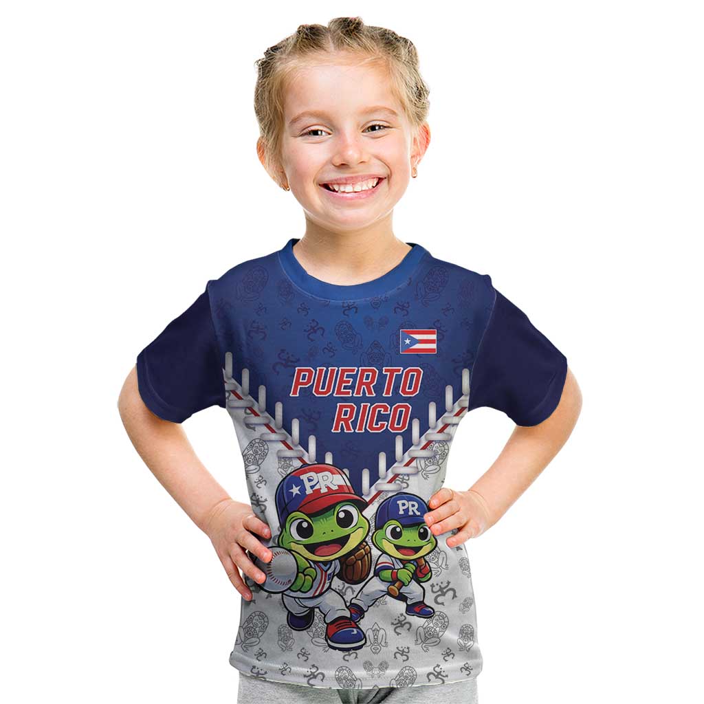 Puerto Rico Baseball Custom Kid T Shirt Boricua Coquí Baseball Mascot
