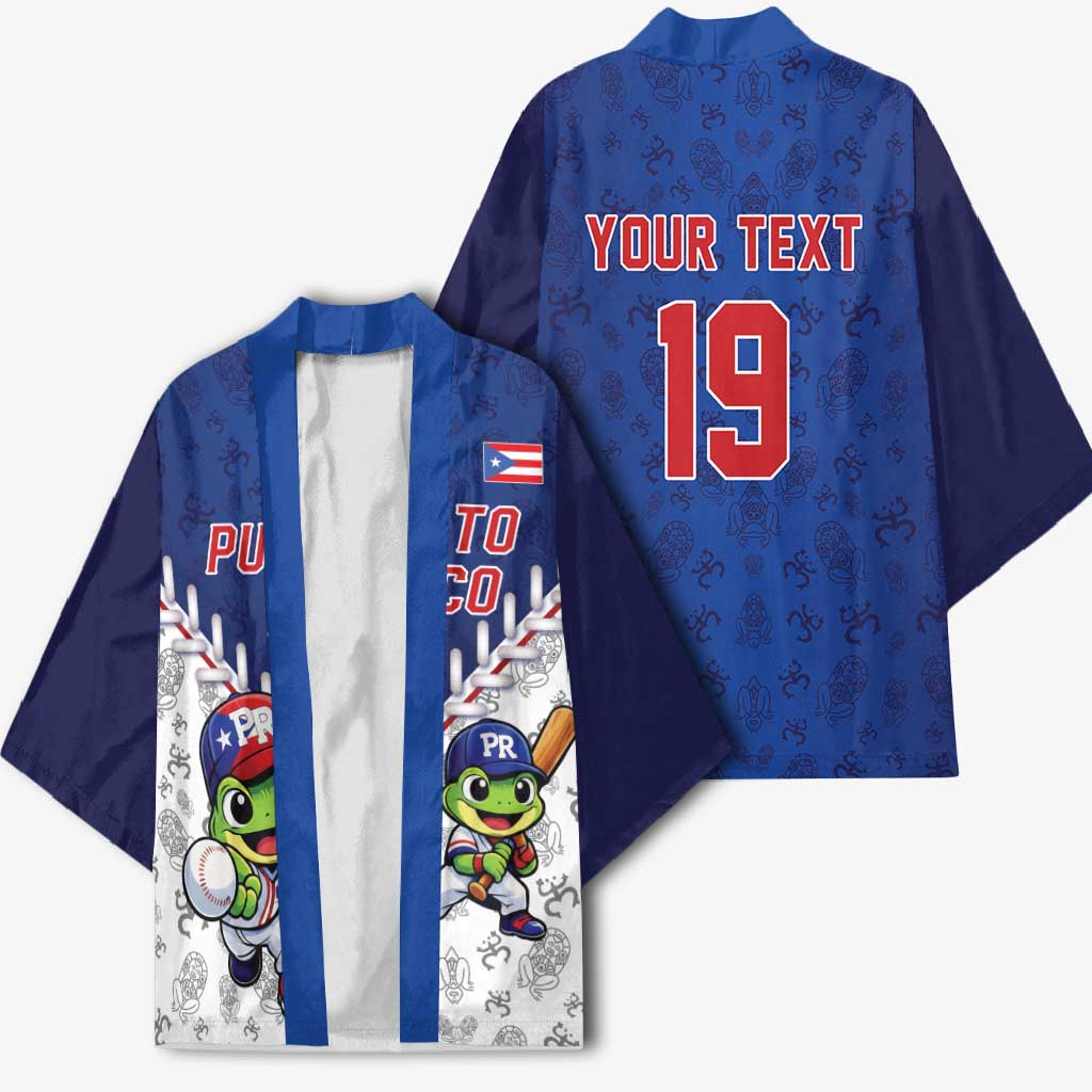 Puerto Rico Baseball Custom Kimono Boricua Coquí Baseball Mascot